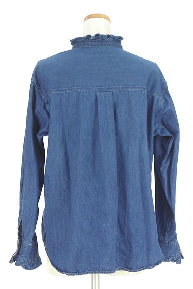 JOURNAL STANDARD relume（ジャーナルスタンダード レリューム）の古着「フリルカラーデニムシャツ（カジュアルシャツ）」大画像２へ