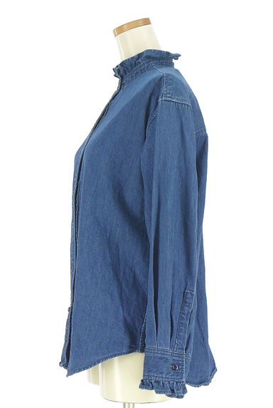 JOURNAL STANDARD relume（ジャーナルスタンダード レリューム）の古着「フリルカラーデニムシャツ（カジュアルシャツ）」大画像３へ
