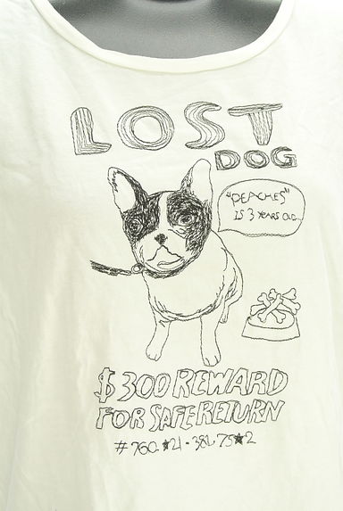 marble SUD（マーブルシュッド）の古着「dog刺繍フレンチスリーブTシャツ（Ｔシャツ）」大画像４へ
