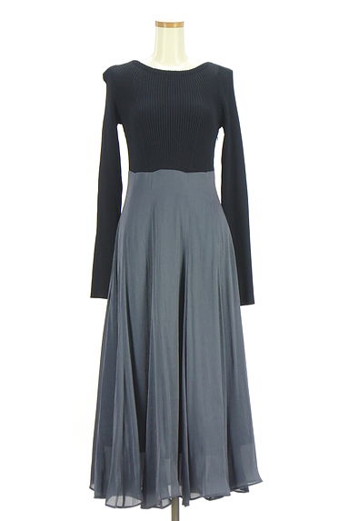 CELFORD（セルフォード）の古着「異素材切替ロングフレアワンピース（ワンピース・チュニック）」大画像１へ