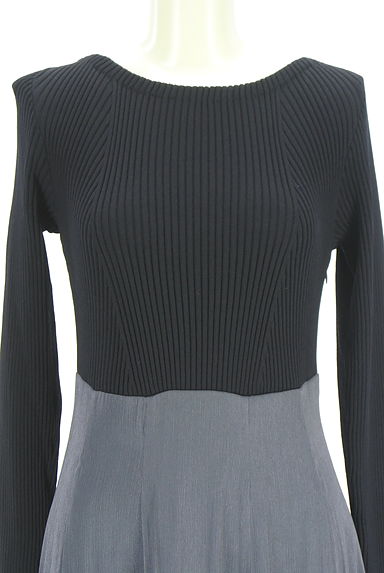 CELFORD（セルフォード）の古着「異素材切替ロングフレアワンピース（ワンピース・チュニック）」大画像４へ