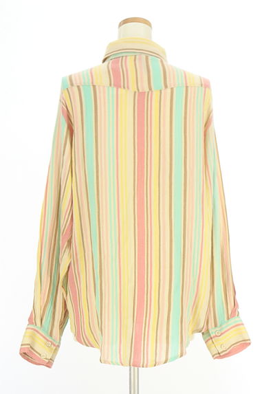 Ungrid（アングリッド）の古着「マルチストライプラウンドヘムシャツ（カジュアルシャツ）」大画像２へ