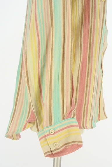 Ungrid（アングリッド）の古着「マルチストライプラウンドヘムシャツ（カジュアルシャツ）」大画像５へ