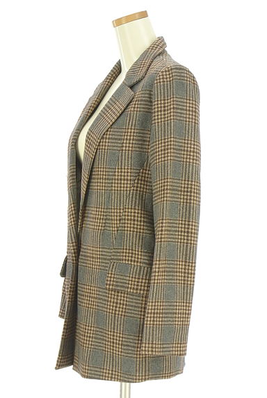 Ungrid（アングリッド）の古着「チェック柄ミドルテーラードジャケット（ジャケット）」大画像３へ