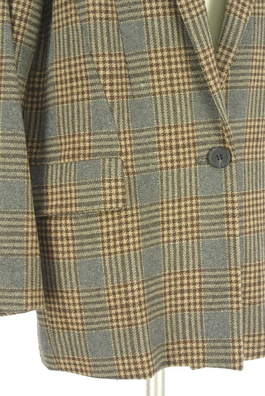 Ungrid（アングリッド）の古着「チェック柄ミドルテーラードジャケット（ジャケット）」大画像５へ