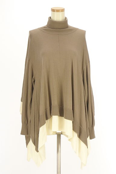 LAUTREAMONT（ロートレアモン）の古着「レイヤード風フレアタートルニット（ニット）」大画像１へ