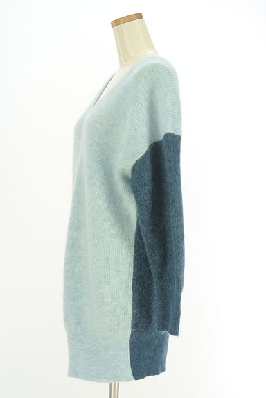 Sybilla（シビラ）の古着「ミドル丈Vネック配色ニット（セーター）」大画像３へ