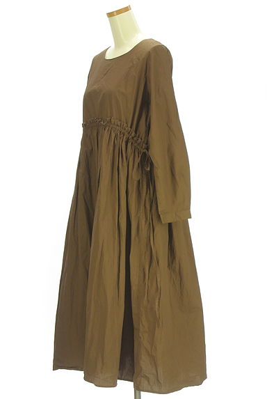 NANO universe（ナノユニバース）の古着「ドロストフレアロングワンピース（ワンピース・チュニック）」大画像３へ