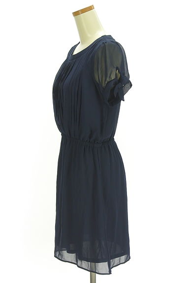 Te chichi（テチチ）の古着「フロントタックシフォン膝上ワンピース（ワンピース・チュニック）」大画像３へ