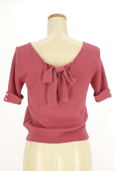 MISCH MASCH（ミッシュマッシュ）の古着「背中オープン半袖ニットトップス（ニット）」大画像２へ