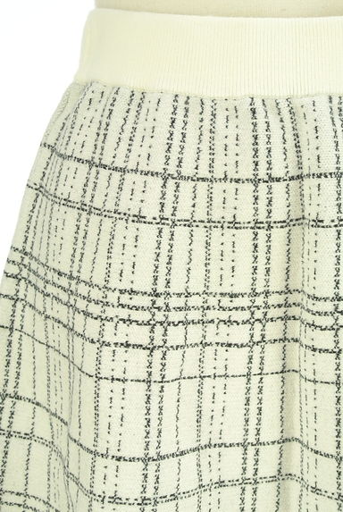 WILLSELECTION（ウィルセレクション）の古着「チェック柄フリンジニットミニスカート（ミニスカート）」大画像４へ