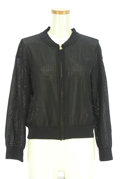 TARA JARMON（タラジャーモン）の古着「透かし編みニットブルゾン（ブルゾン・スタジャン）」大画像１へ