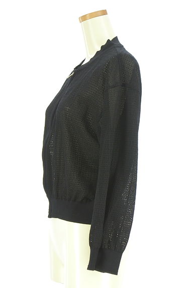 TARA JARMON（タラジャーモン）の古着「透かし編みニットブルゾン（ブルゾン・スタジャン）」大画像３へ