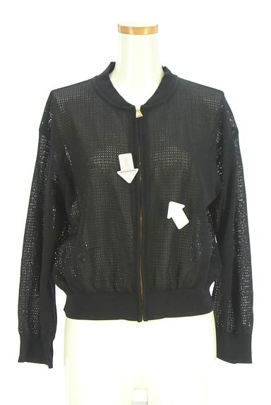 TARA JARMON（タラジャーモン）の古着「透かし編みニットブルゾン（ブルゾン・スタジャン）」大画像４へ