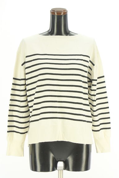 クリックで大画像表示 OPAQUE.CLIP(オペークドットクリップ)の古着「ボートネックパネルボーダーニット(ニット)」大画像1へ