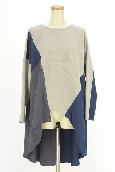 OSMOSIS（オズモーシス）の古着「アシンメトリ―配色カットソー（ニット）」大画像１へ