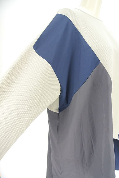 OSMOSIS（オズモーシス）の古着「アシンメトリ―配色カットソー（ニット）」大画像５へ