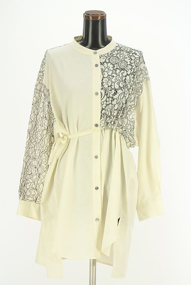 OSMOSIS（オズモーシス）の古着「レース切り替えロングシャツ（ブラウス）」大画像１へ