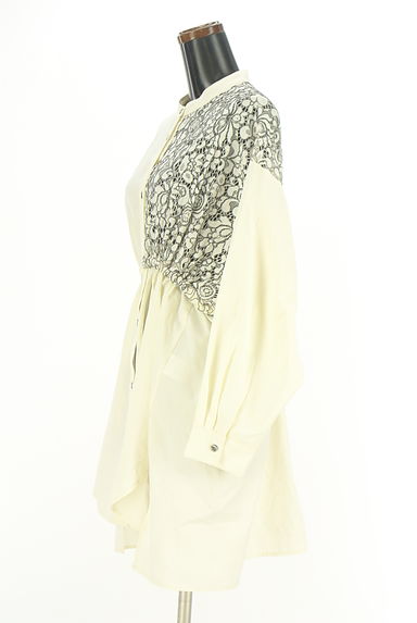 OSMOSIS（オズモーシス）の古着「レース切り替えロングシャツ（ブラウス）」大画像３へ