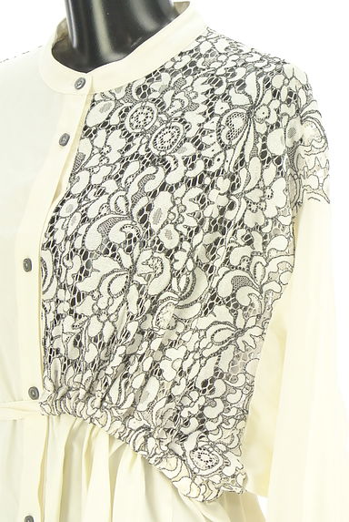 OSMOSIS（オズモーシス）の古着「レース切り替えロングシャツ（ブラウス）」大画像４へ