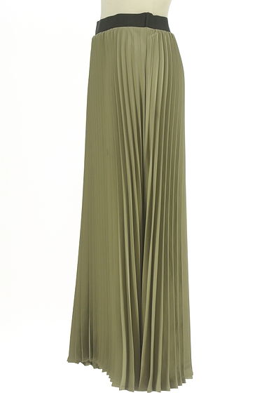 OSMOSIS（オズモーシス）の古着「バイカラーサテンプリーツロングスカート（ロングスカート・マキシスカート）」大画像３へ