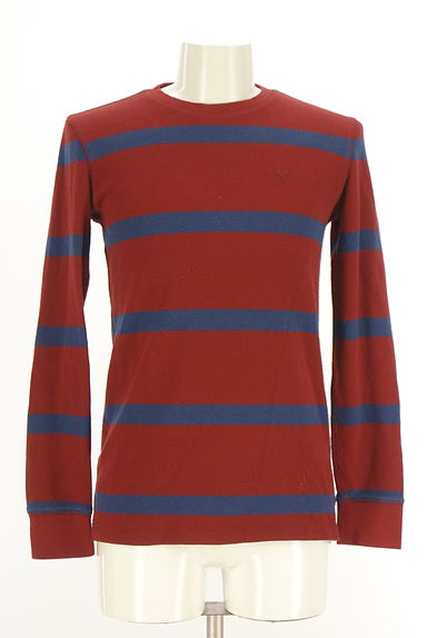 AMERICAN EAGLE（アメリカンイーグル）の古着「ボーダー柄ワッフルロンT（ニット）」大画像１へ