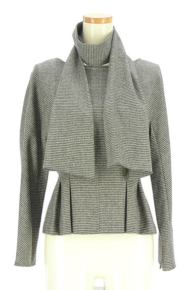 MOGA（モガ）の古着「ストール付きチェック柄ペプラムカットソー（カットソー・プルオーバー）」大画像１へ