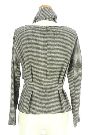 MOGA（モガ）の古着「ストール付きチェック柄ペプラムカットソー（カットソー・プルオーバー）」大画像２へ