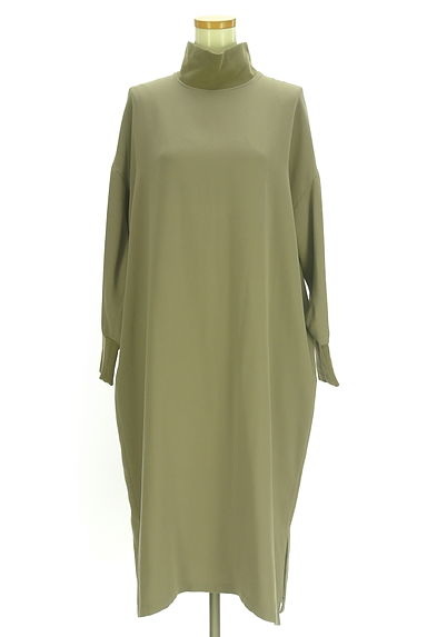 PLAIN PEOPLE（プレインピープル）の古着「リブハイネックワンピース（ワンピース・チュニック）」大画像１へ