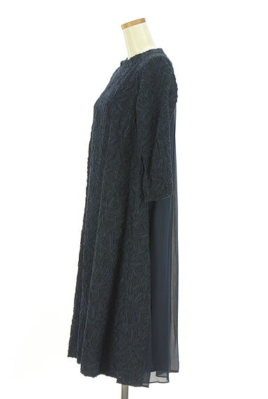 ADIEU TRISTESSE（アデュートリステス）の古着「バックシフォン花柄ジャガードミモレワンピ（ワンピース・チュニック）」大画像３へ