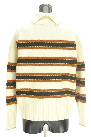 TOMORROWLAND（トゥモローランド）の古着「MACPHEE マルチボーダー柄タートルネックニットトップス（セーター）」大画像２へ