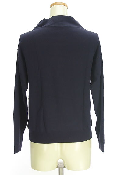 LOUNIE（ルーニィ）の古着「ゴールドボタン付きモックネックニットトップス（ニット）」大画像２へ