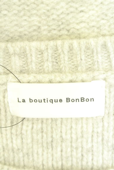 La boutique BonBon（ラブティックボンボン）の古着「ひし形ポンポン編みショートニットトップス（セーター）」大画像６へ
