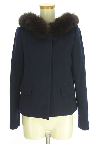 LAISSE PASSE（レッセパッセ）の古着「ファーフードショートコート（コート）」大画像１へ