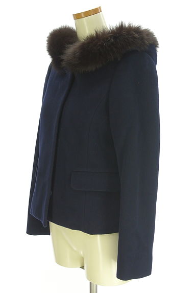 LAISSE PASSE（レッセパッセ）の古着「ファーフードショートコート（コート）」大画像３へ