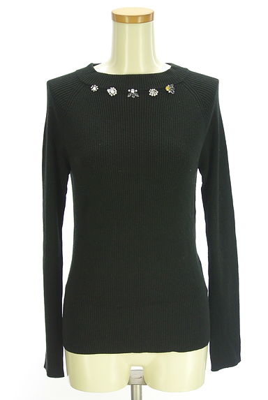 PROPORTION BODY DRESSING（プロポーションボディドレッシング）の古着「ビジュー付きリブニット（ニット）」大画像１へ