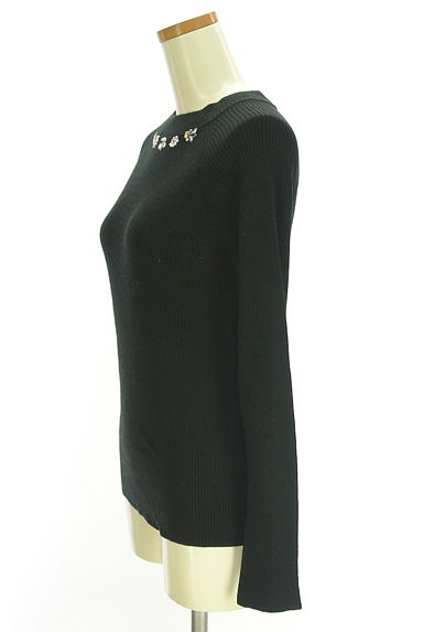 PROPORTION BODY DRESSING（プロポーションボディドレッシング）の古着「ビジュー付きリブニット（ニット）」大画像３へ