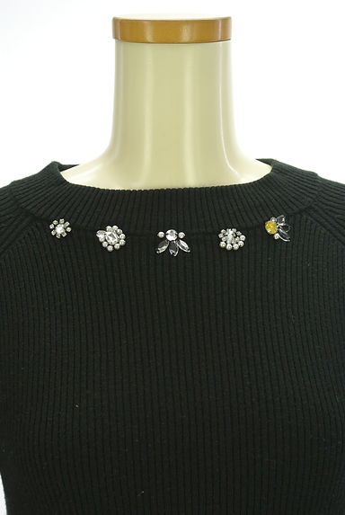 PROPORTION BODY DRESSING（プロポーションボディドレッシング）の古着「ビジュー付きリブニット（ニット）」大画像４へ