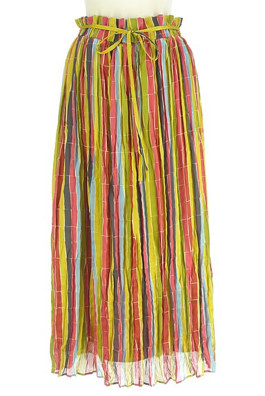 Jocomomola（ホコモモラ）の古着「ベルト付きシワ加工ロングスカート（ロングスカート・マキシスカート）」大画像１へ