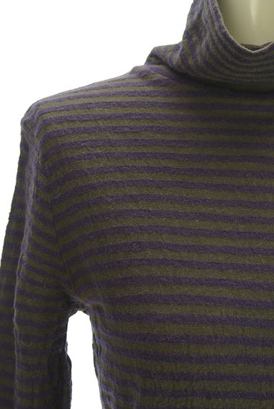 HUMAN WOMAN（ヒューマンウーマン）の古着「ボーダーハイネックカットソー（カットソー・プルオーバー）」大画像４へ