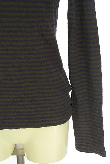 HUMAN WOMAN（ヒューマンウーマン）の古着「ボーダーハイネックカットソー（カットソー・プルオーバー）」大画像５へ