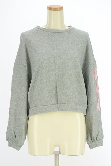 merry jenny（メリージェニー）の古着「ベロアリボン刺繍スウェット（スウェット・パーカー）」大画像１へ