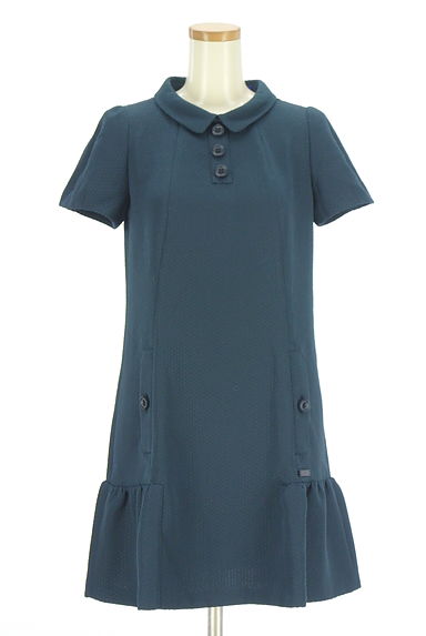 BURBERRY BLUE LABEL（バーバリーブルーレーベル）の古着「裾フリル膝丈ワンピース（ワンピース・チュニック）」大画像１へ