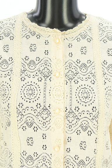 クリックで大画像表示 Samansa Mos2(サマンサモスモス)の古着「ehka sopo ボリューム袖総レースブラウス(ブラウス)」大画像4へ