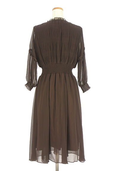 31 Sons de mode（トランテアン ソン ドゥ モード）の古着「ウエストゴム膝丈シフォンワンピース（ワンピース・チュニック）」大画像２へ