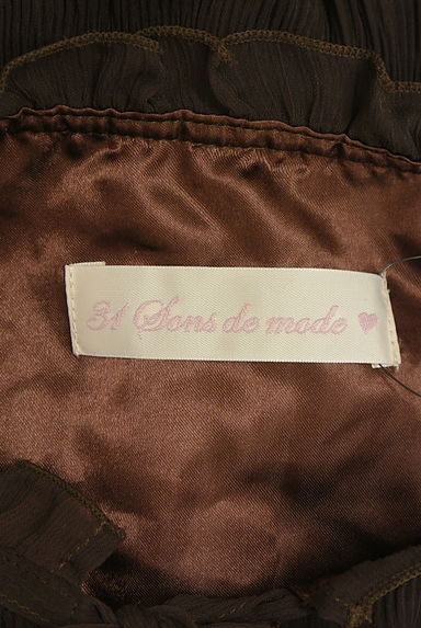 31 Sons de mode（トランテアン ソン ドゥ モード）の古着「ウエストゴム膝丈シフォンワンピース（ワンピース・チュニック）」大画像６へ