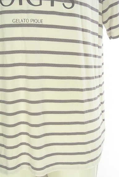 クリックで大画像表示 gelato pique(ジェラートピケ)の古着「GELATO PIQUE HOMME ロゴボーダーT(Tシャツ)」大画像5へ