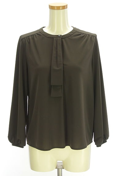 green label relaxing（グリーンレーベル リラクシング）の古着「ドッキングタイストレッチブラウス（カットソー・プルオーバー）」大画像１へ