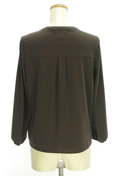 green label relaxing（グリーンレーベル リラクシング）の古着「ドッキングタイストレッチブラウス（カットソー・プルオーバー）」大画像２へ