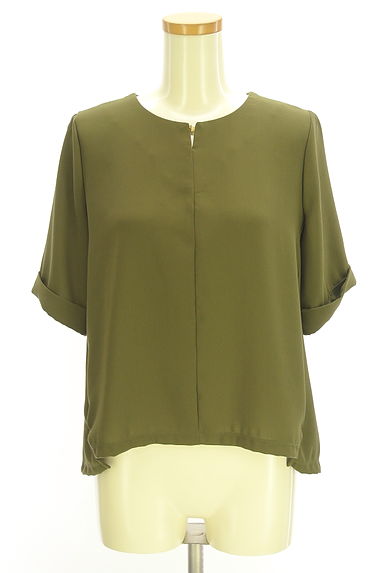 クリックで大画像表示 green label relaxing(グリーンレーベル リラクシング)の古着「ロールアップスリーブブラウス(カットソー・プルオーバー)」大画像1へ